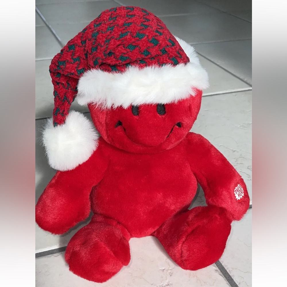 Christmas Smiley Face Plush Tickle Wiggle Singing Santa Clause Is Coming to Town